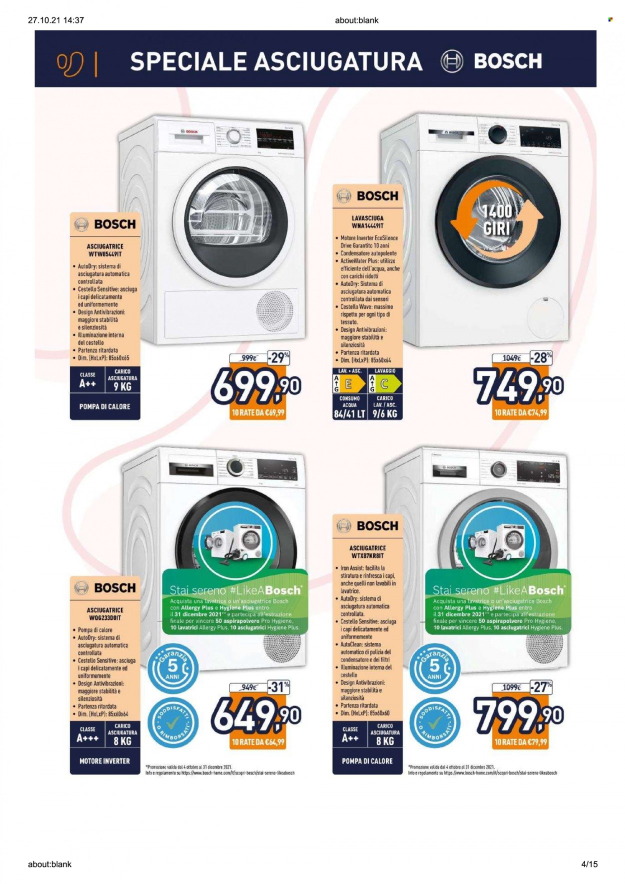 Volantino Unieuro - 18/10/2021 - 24/11/2021. Pagina 4