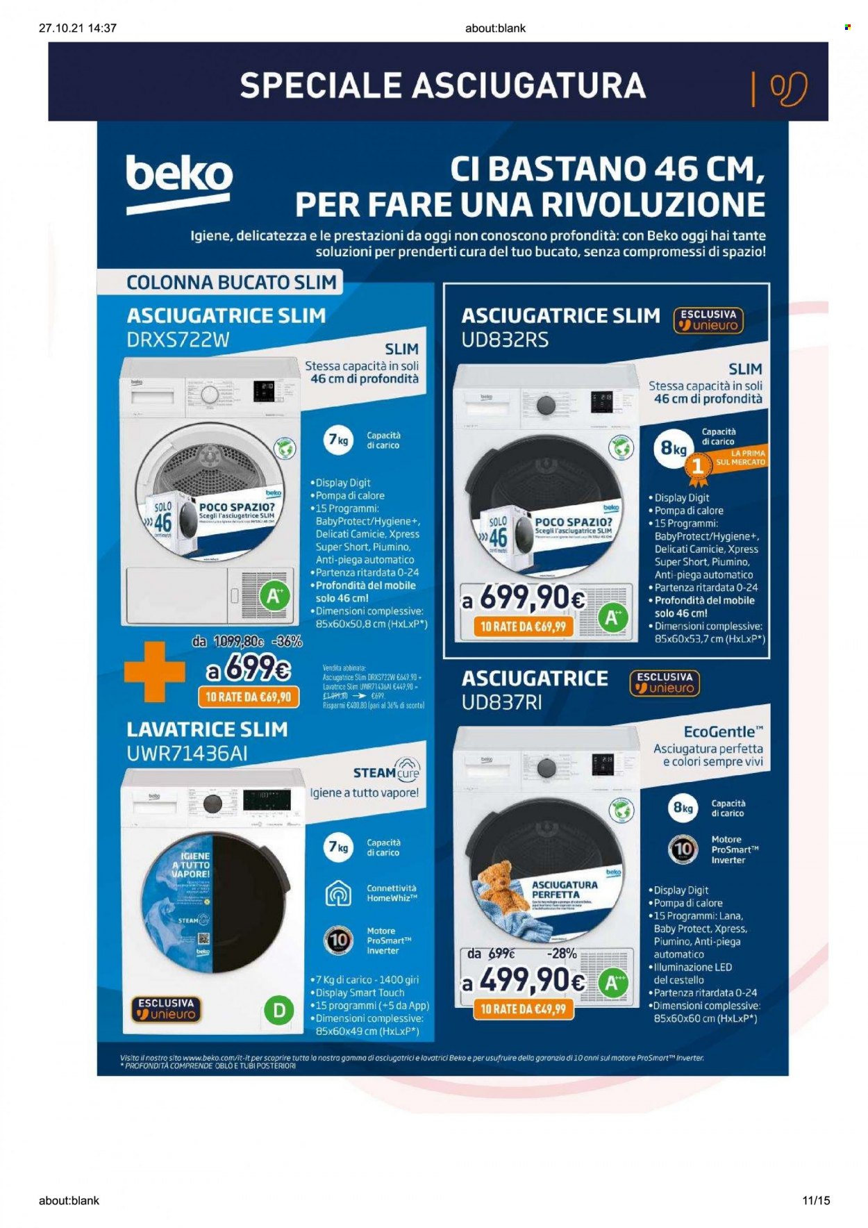 Volantino Unieuro - 18/10/2021 - 24/11/2021. Pagina 11
