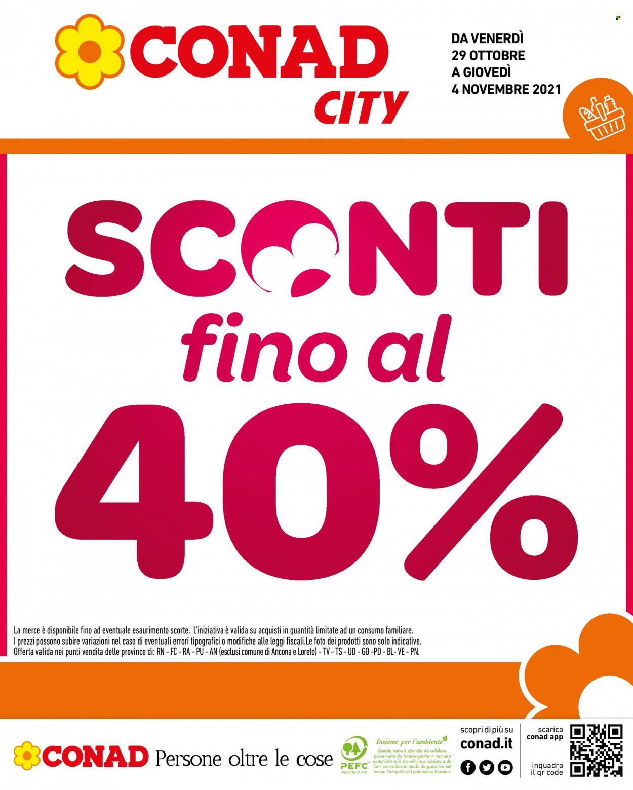 Volantino Conad - 29/10/2021 - 4/11/2021. Pagina 1