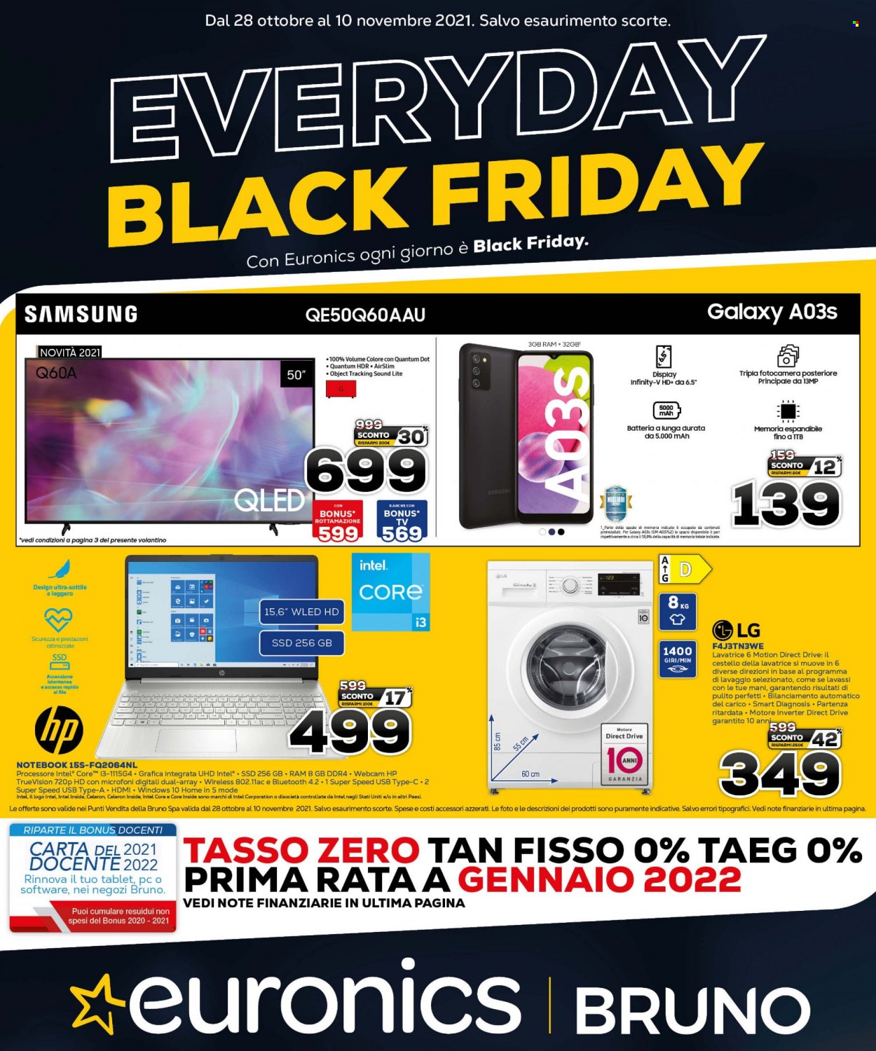 Volantino Euronics - 28/10/2021 - 10/11/2021. Pagina 1