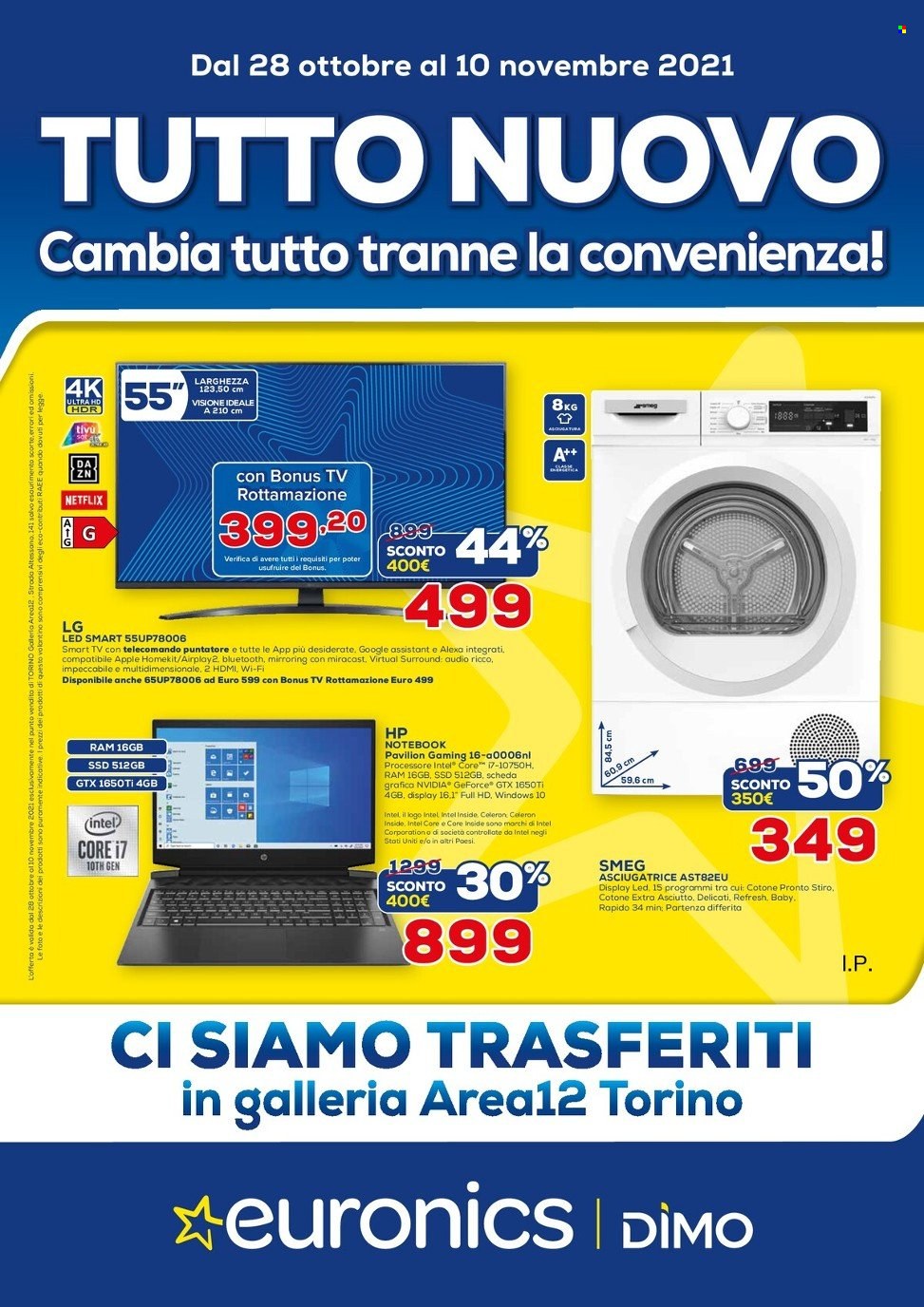 Volantino Euronics - 28/10/2021 - 10/11/2021. Pagina 1
