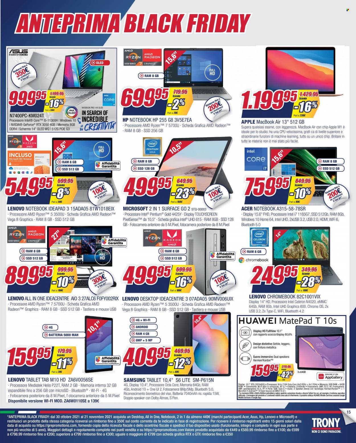 Volantino Trony - 30/10/2021 - 21/11/2021. Pagina 15