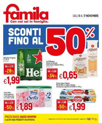 Volantino Famila - 8/11/2021 - 17/11/2021.
