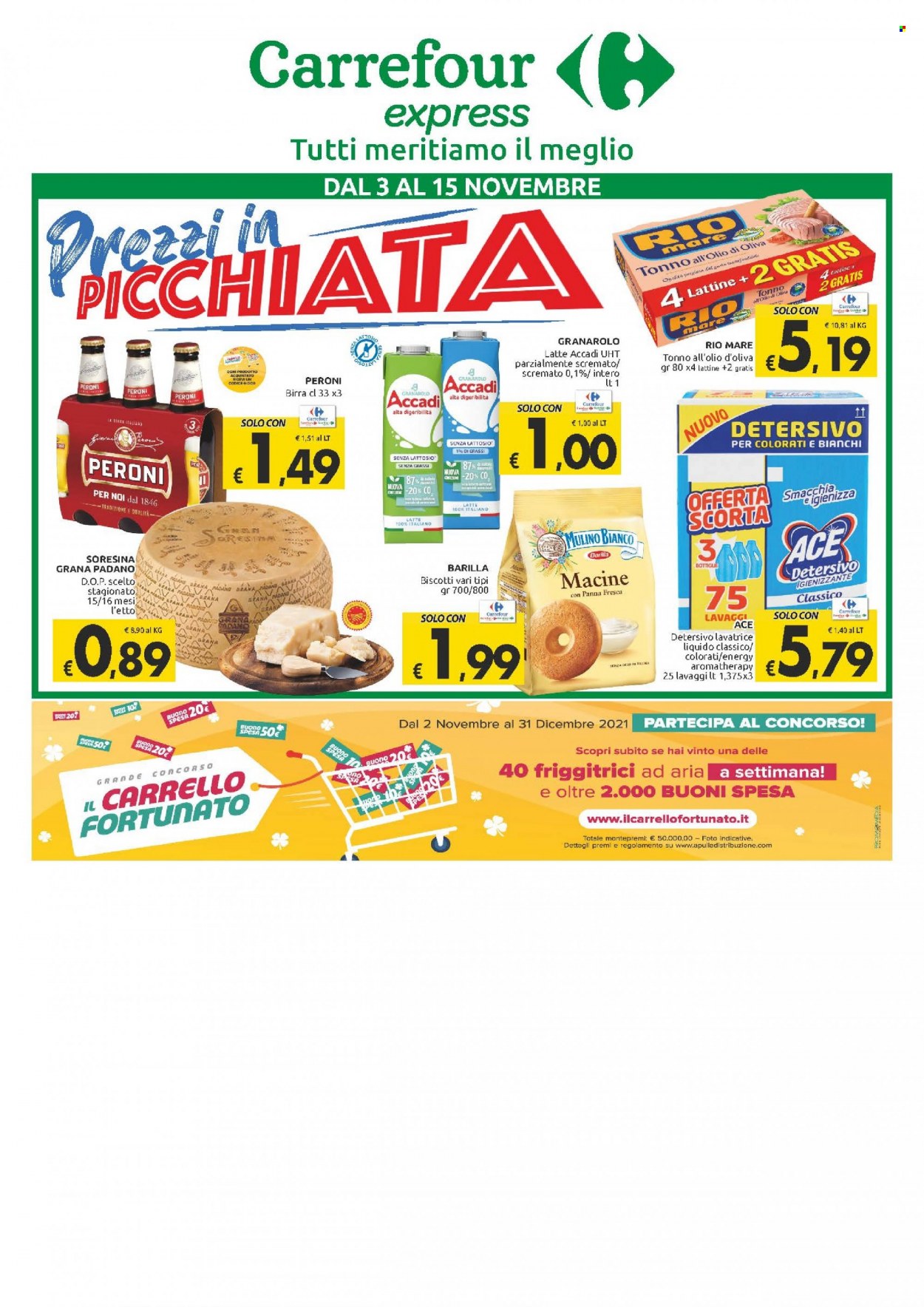 Volantino Carrefour - 3/11/2021 - 15/11/2021. Pagina 1