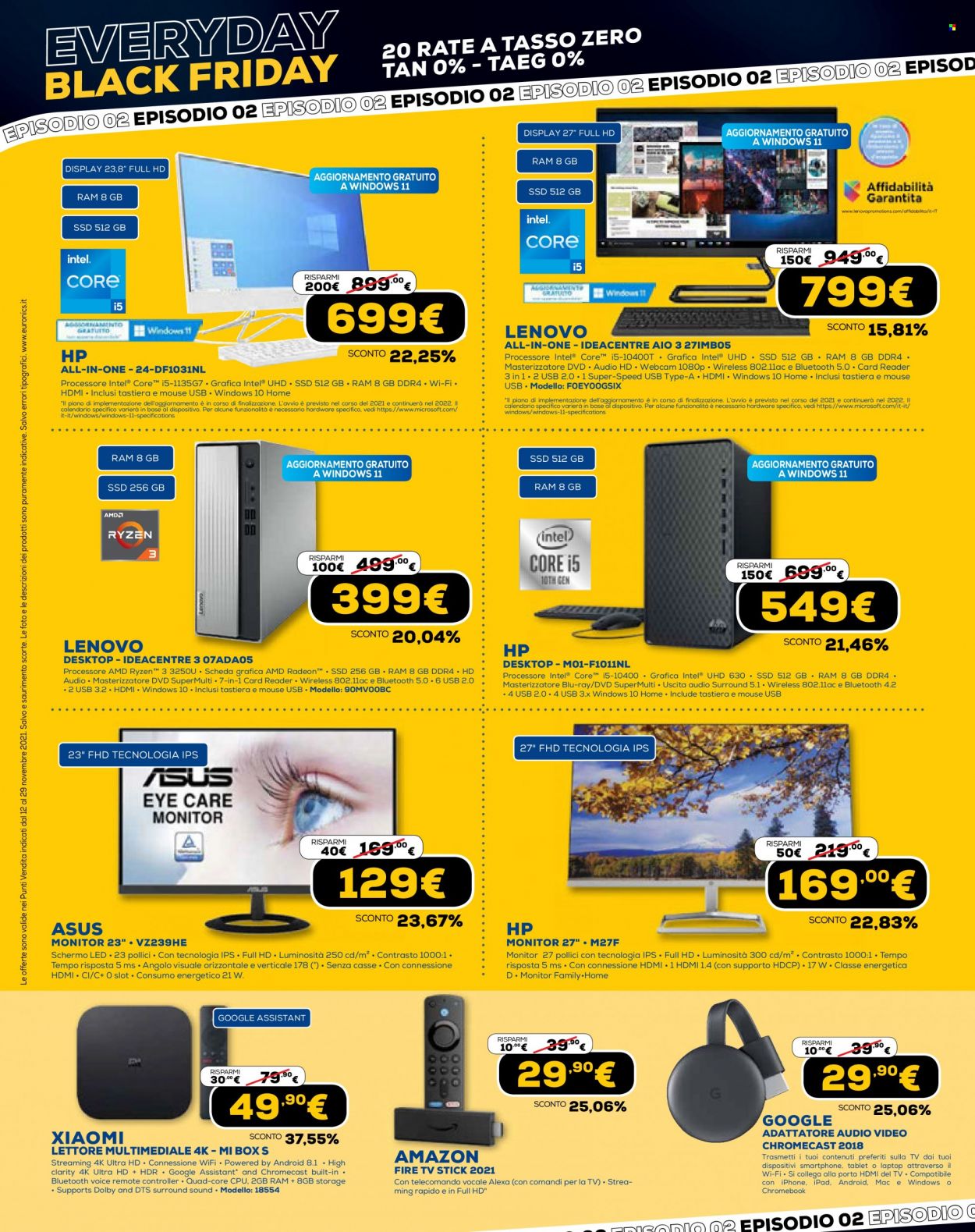 Volantino Euronics - 12/11/2021 - 29/11/2021. Pagina 9