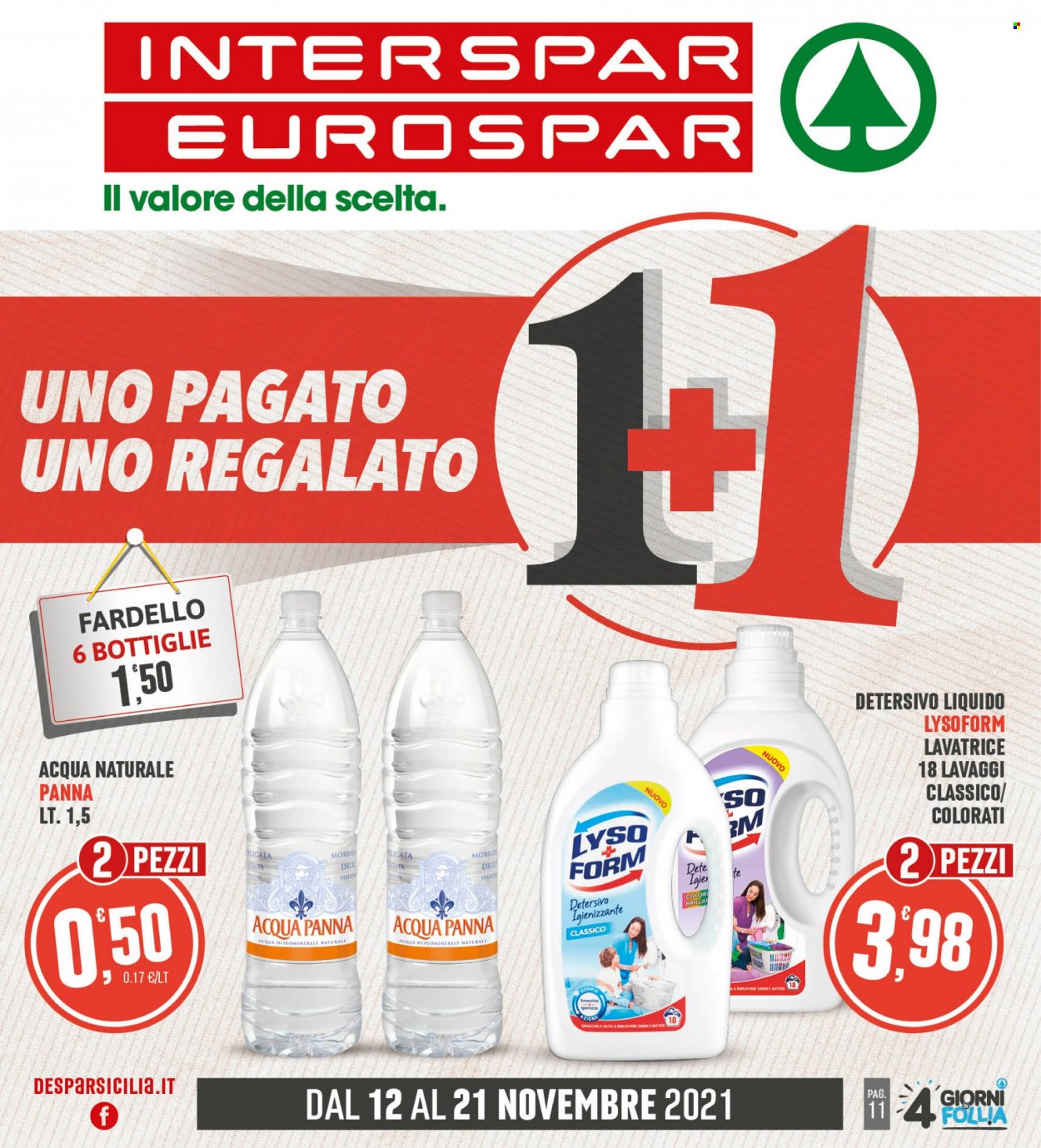 Volantino Eurospar - 12/11/2021 - 21/11/2021. Pagina 1