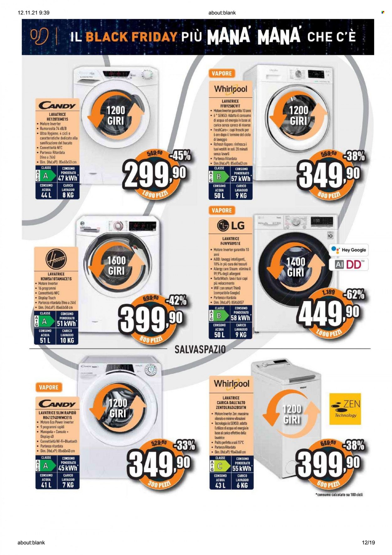 Volantino Unieuro - 12/11/2021 - 18/11/2021. Pagina 12