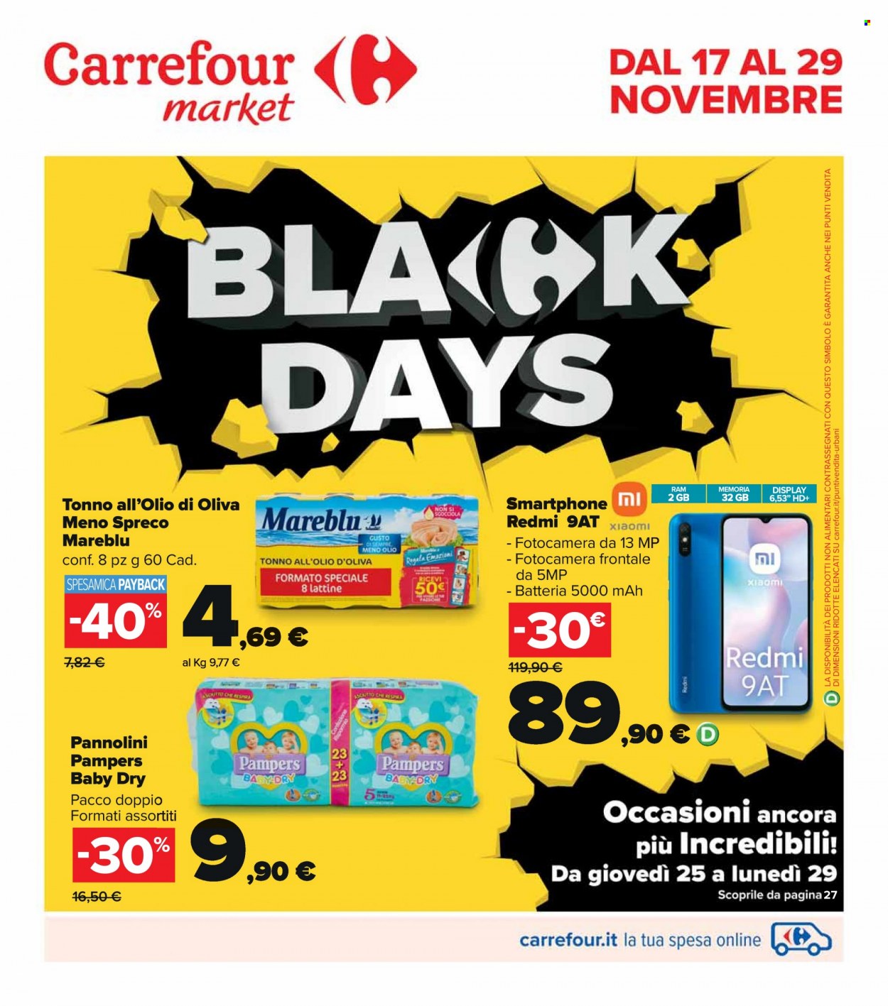 Volantino Carrefour - 17/11/2021 - 29/11/2021. Pagina 1