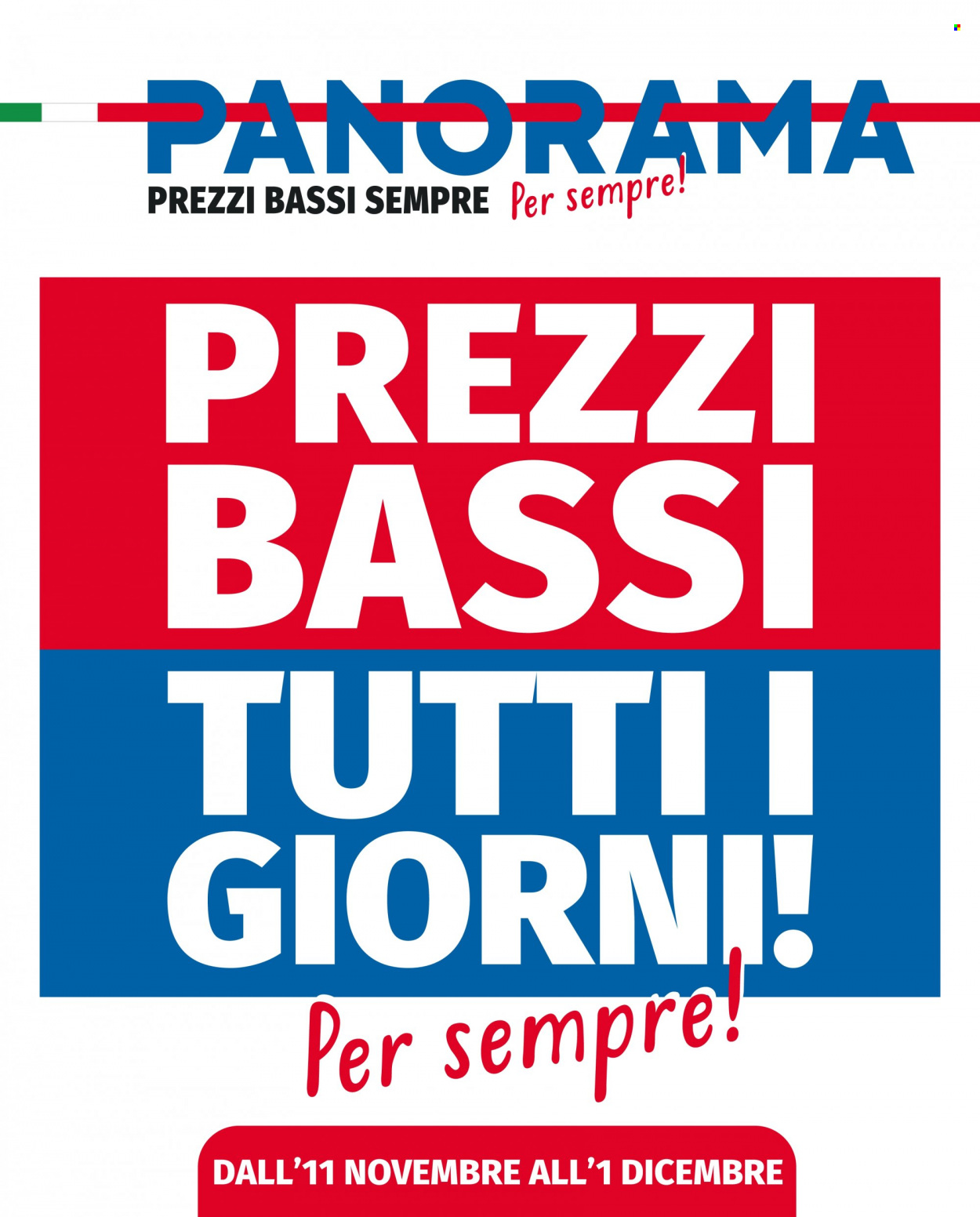 Volantino Panorama - 11/11/2021 - 1/12/2021. Pagina 1