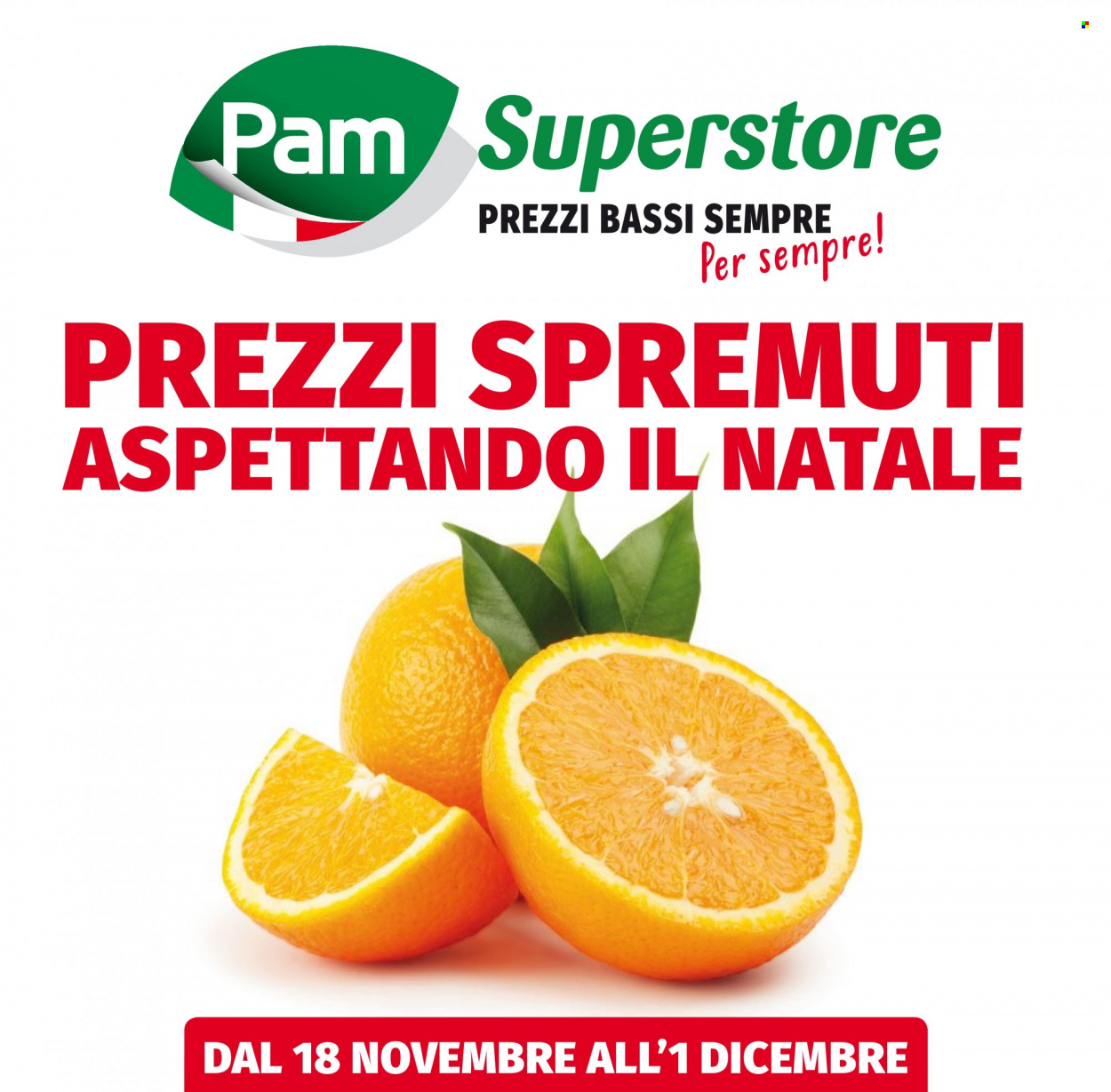 Volantino Pam Panorama - 18/11/2021 - 1/12/2021. Pagina 1