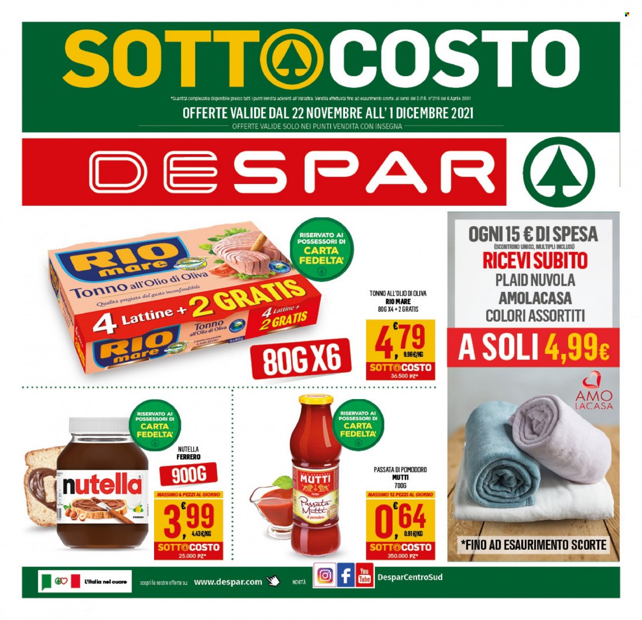 Volantino Despar - 21/11/2021 - 1/12/2021. Pagina 1