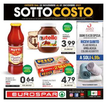 Volantino Eurospar - 21/11/2021 - 1/12/2021.