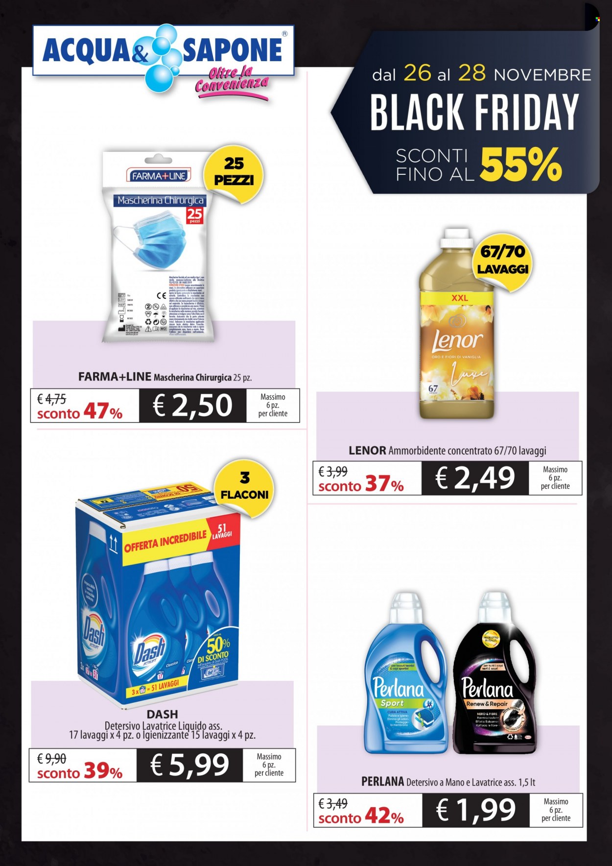 Volantino Acqua & Sapone - 26/11/2021 - 28/11/2021. Pagina 1