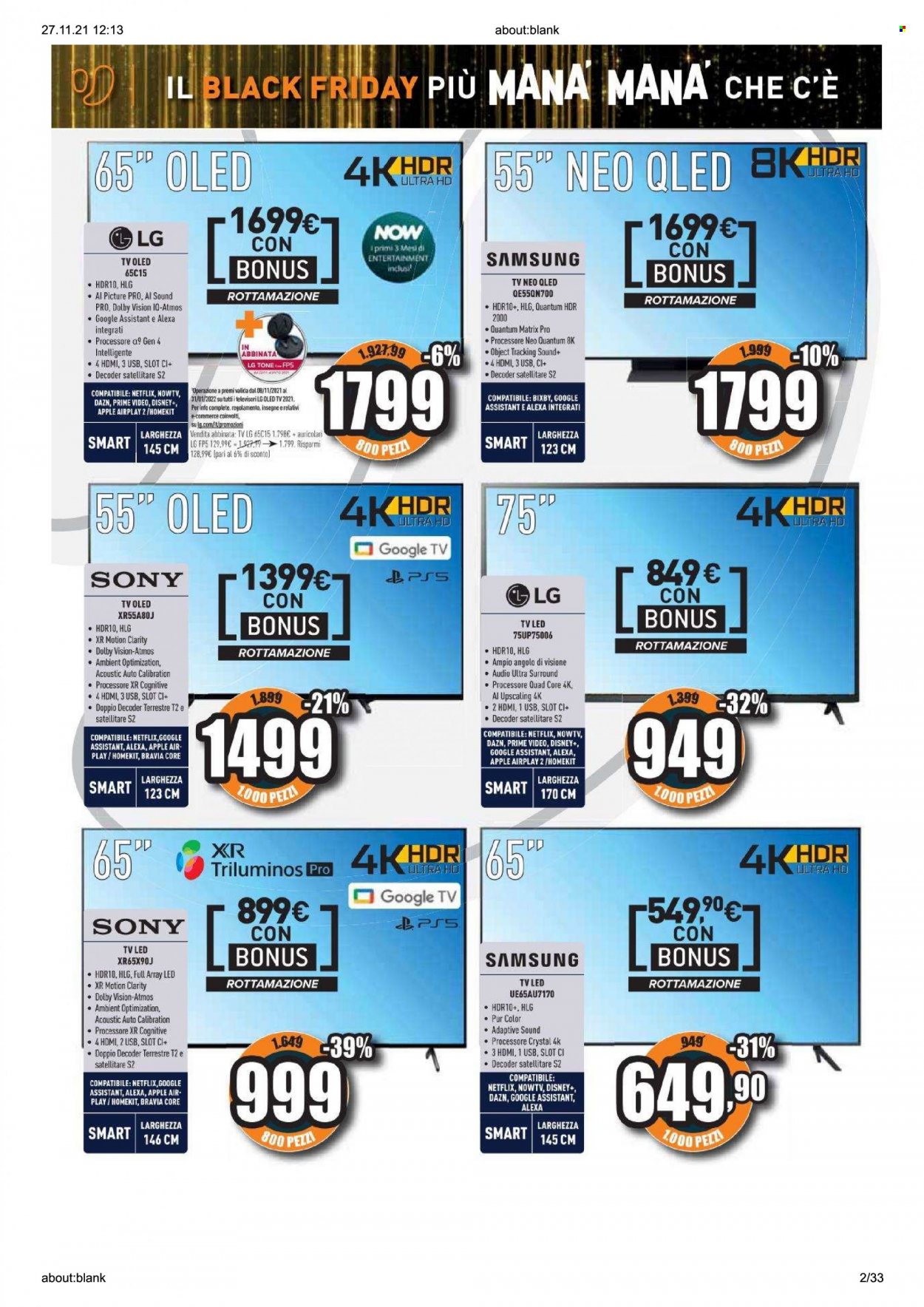 Volantino Unieuro - 26/11/2021 - 2/12/2021. Pagina 2