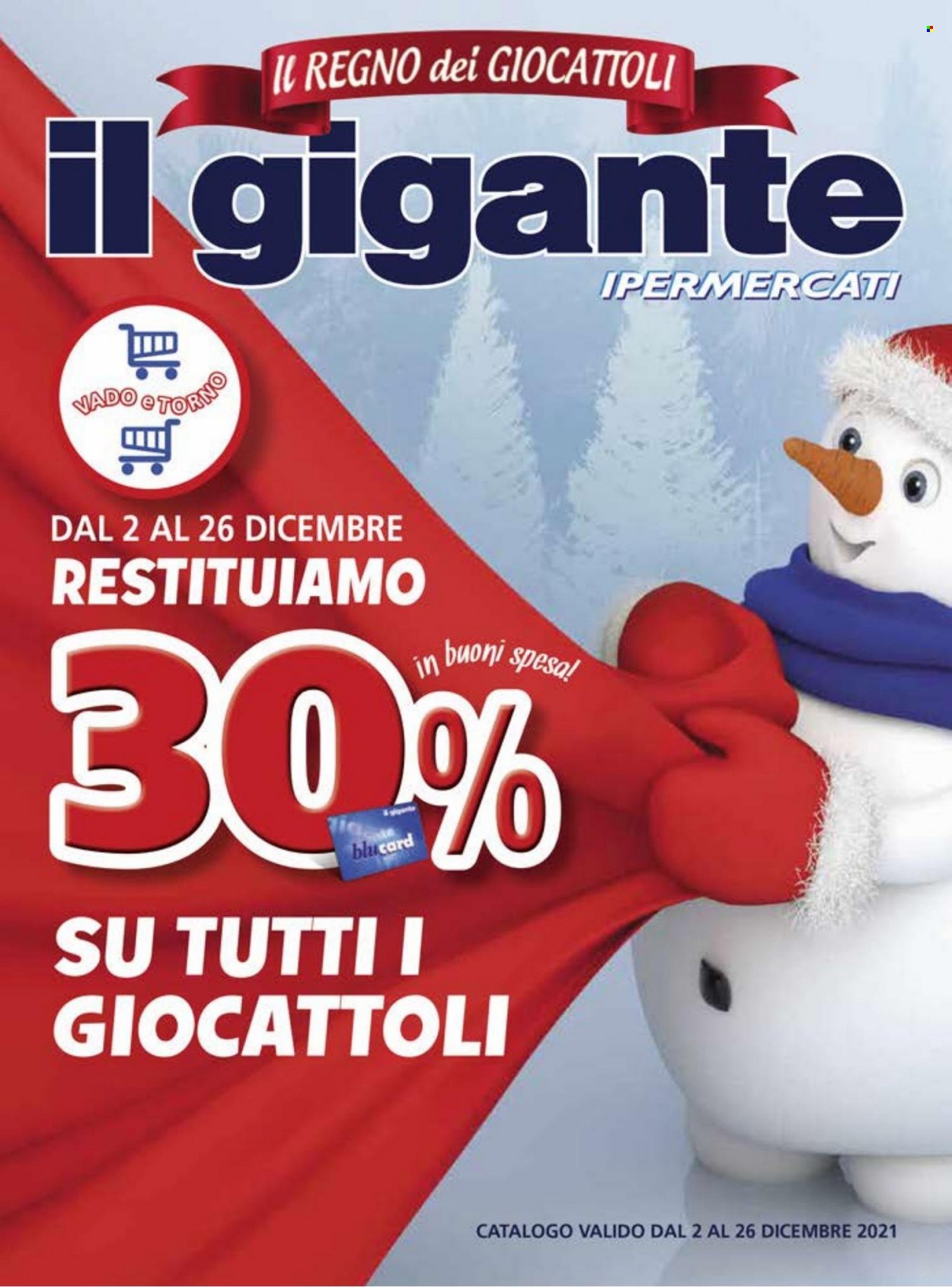 thumbnail - Volantino Il Gigante - 2/12/2021 - 26/12/2021 - Prodotti in offerta - giocattoli. Pagina 1.