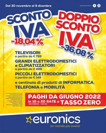 Volantino Euronics - 30/11/2021 - 9/12/2021.