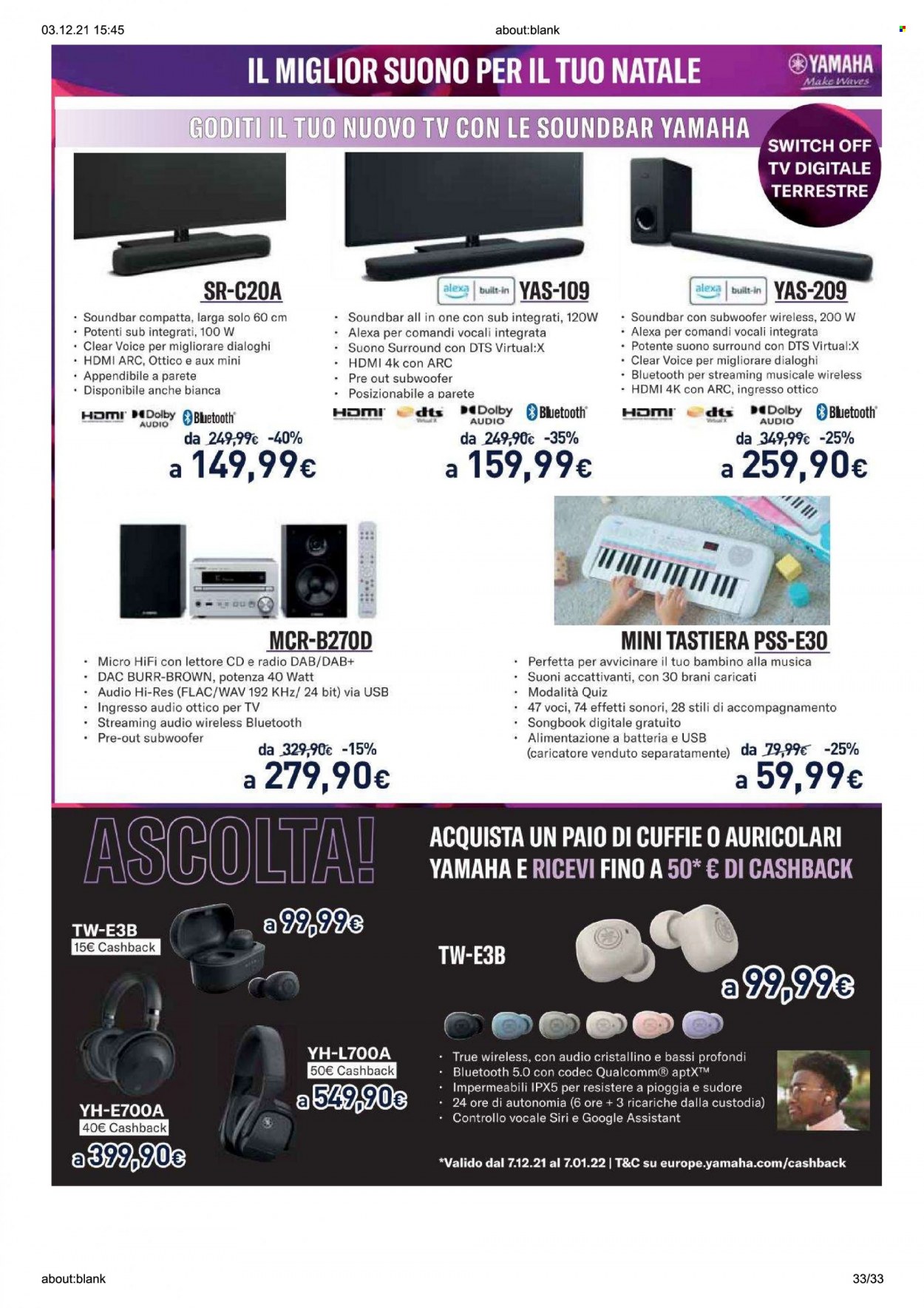 Volantino Unieuro - 3/12/2021 - 24/12/2021. Pagina 33