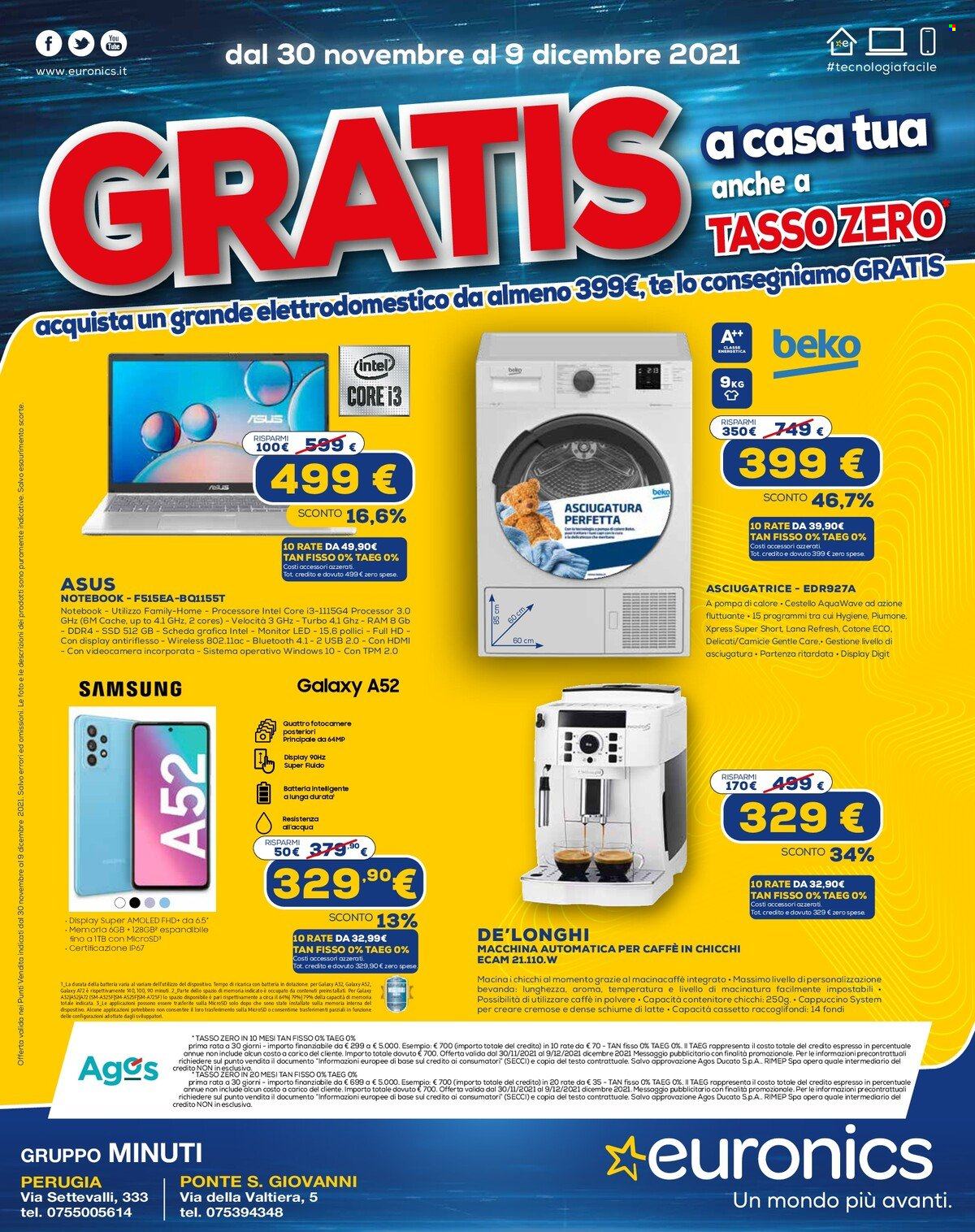 Volantino Euronics - 30/11/2021 - 9/12/2021. Pagina 1