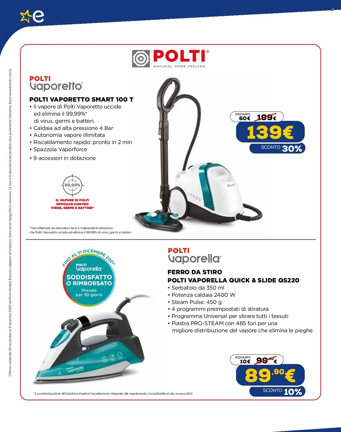 Volantino Euronics - 30/11/2021 - 9/12/2021. Pagina 36