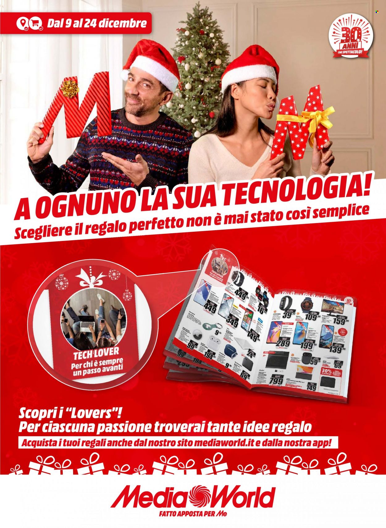 thumbnail - Volantino MediaWorld - 9/12/2021 - 24/12/2021 - Prodotti in offerta - Xiaomi Redmi. Pagina 1.
