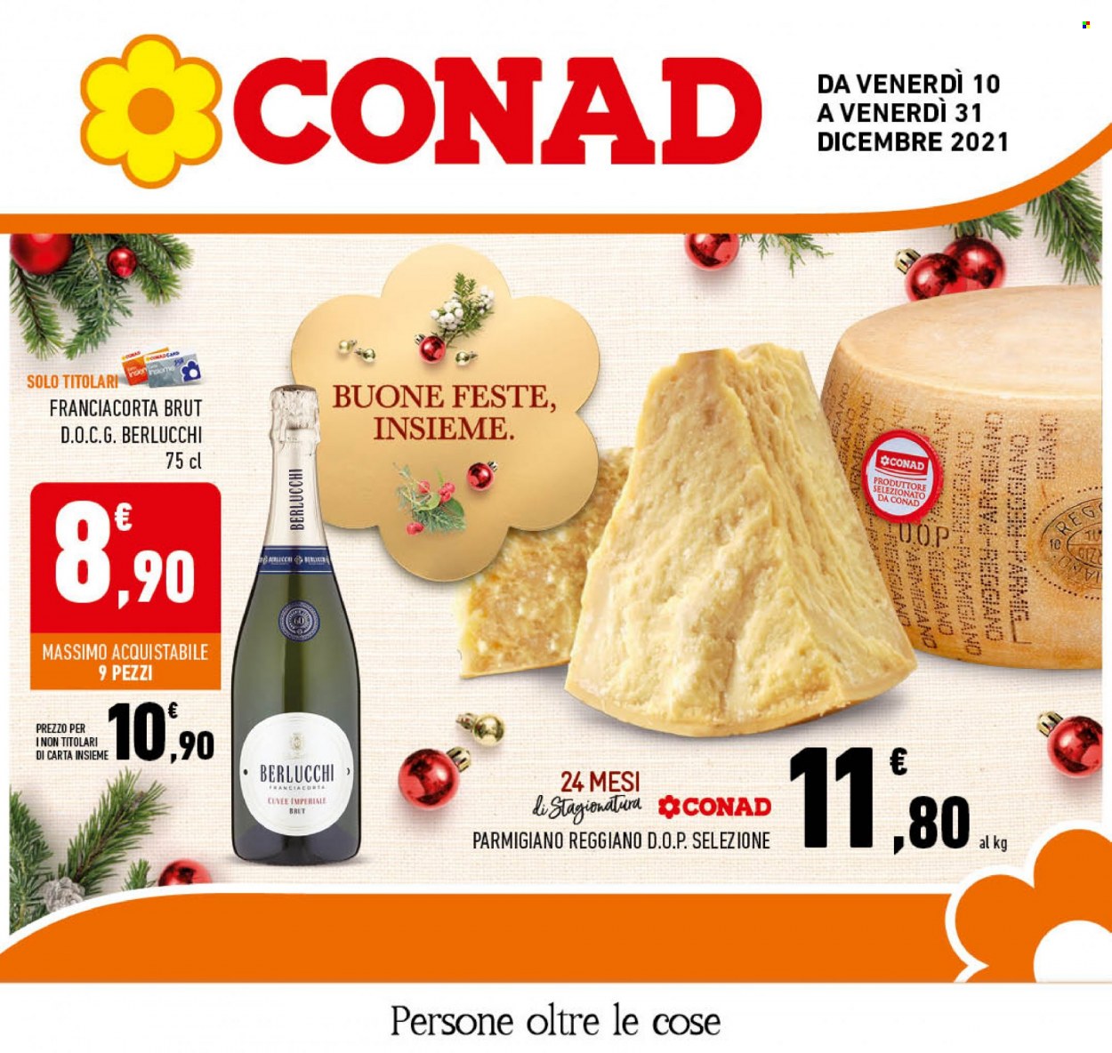 thumbnail - Volantino Conad - 10/12/2021 - 31/12/2021 - Prodotti in offerta - formaggio, parmigiano. Pagina 1.