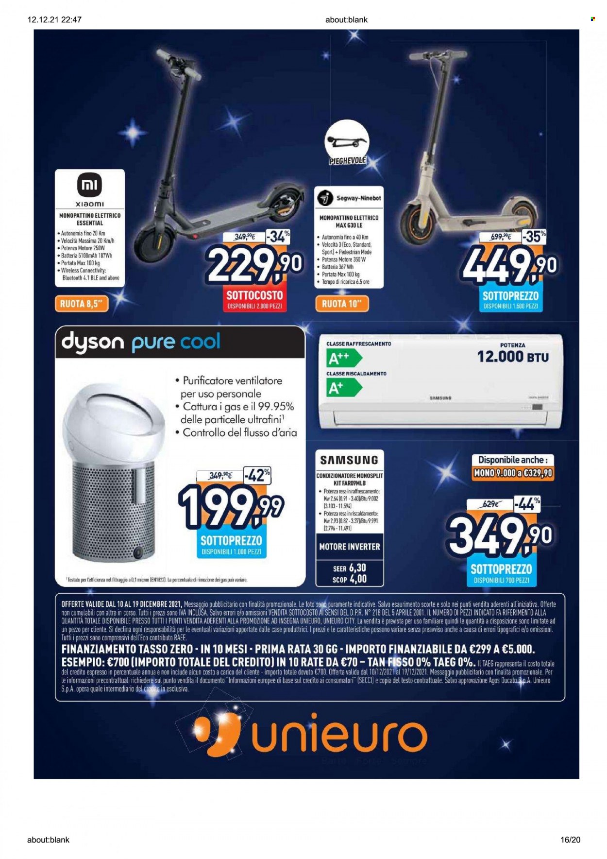 Volantino Unieuro - 10/12/2021 - 19/12/2021. Pagina 16