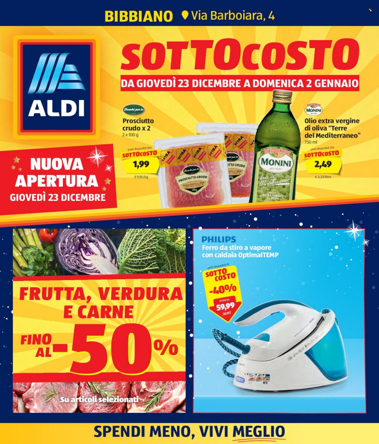 Volantino Aldi - 23/12/2021 - 2/1/2022. Pagina 1