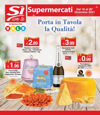 Volantino Si con te Supermercati - 16/12/2021 - 26/12/2021.