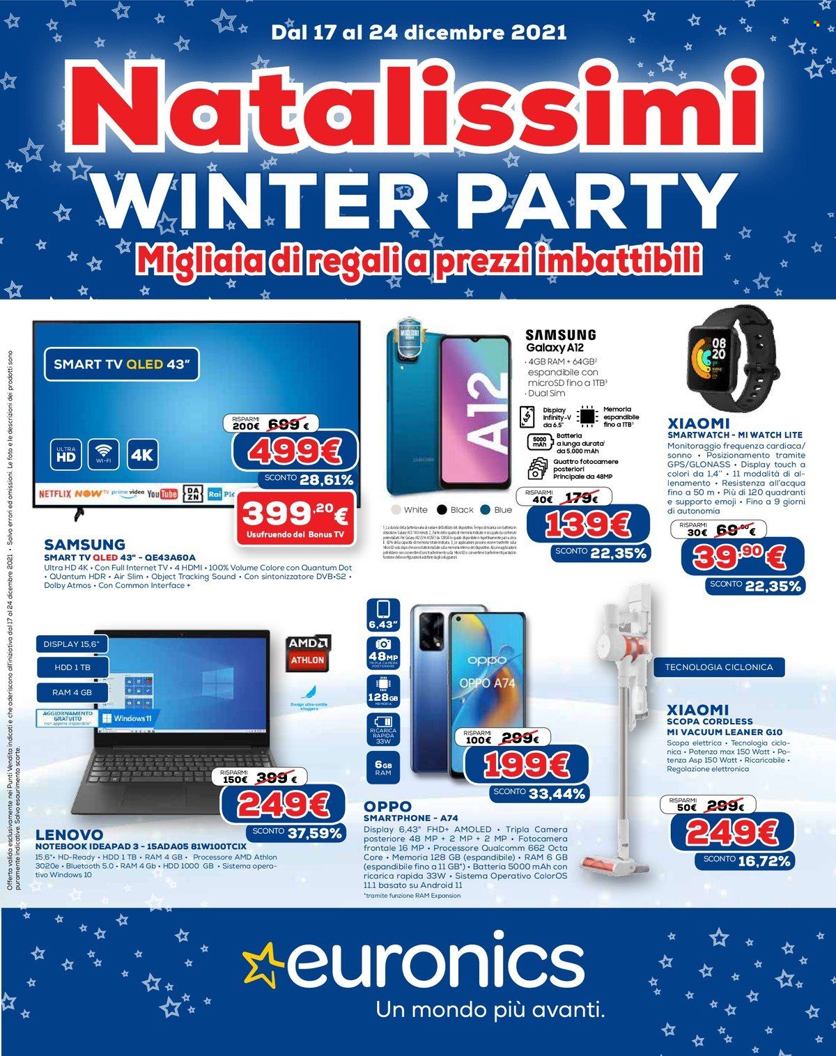 Volantino Euronics - 17/12/2021 - 24/12/2021. Pagina 1