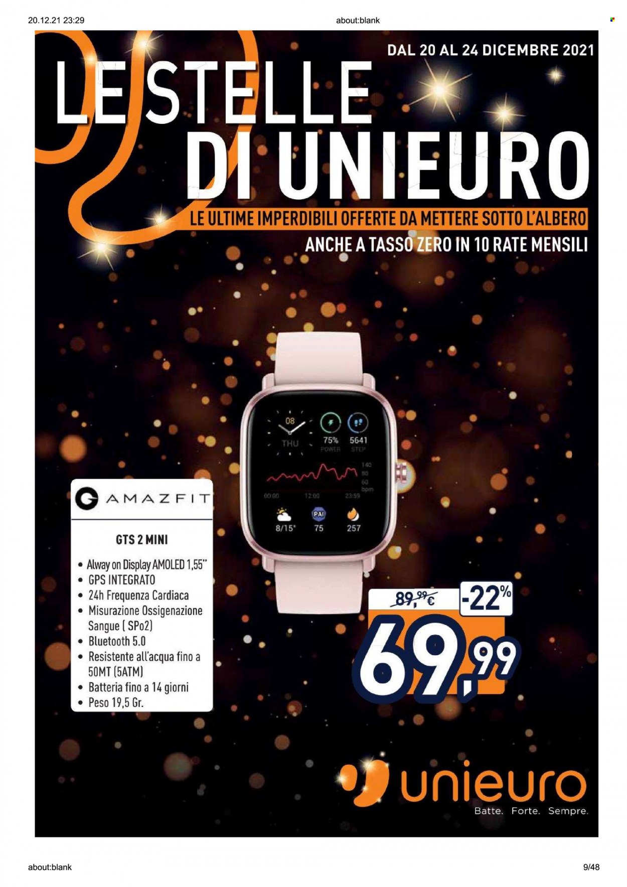 Volantino Unieuro - 20/12/2021 - 24/12/2021. Pagina 9