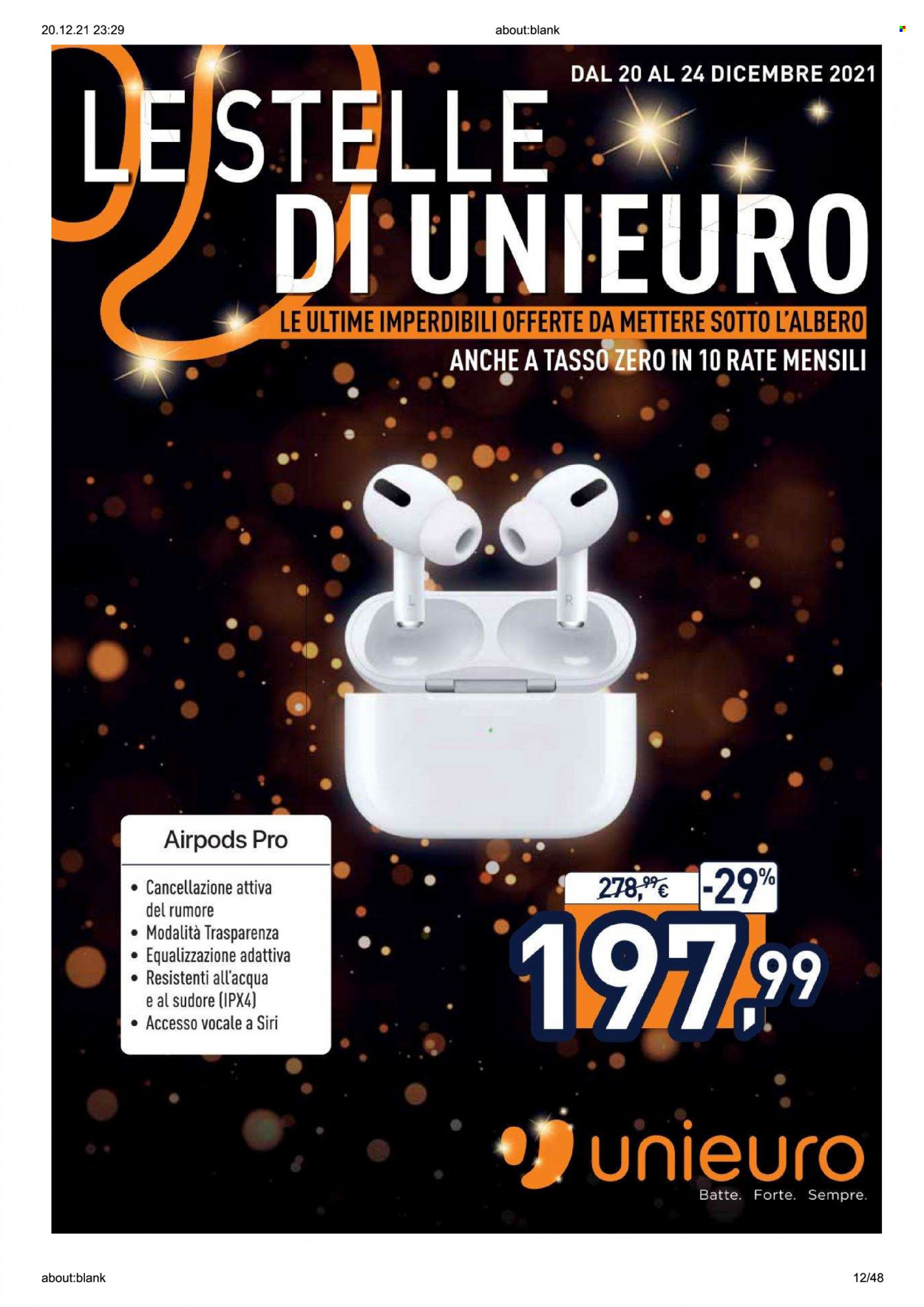 Volantino Unieuro - 20/12/2021 - 24/12/2021. Pagina 12