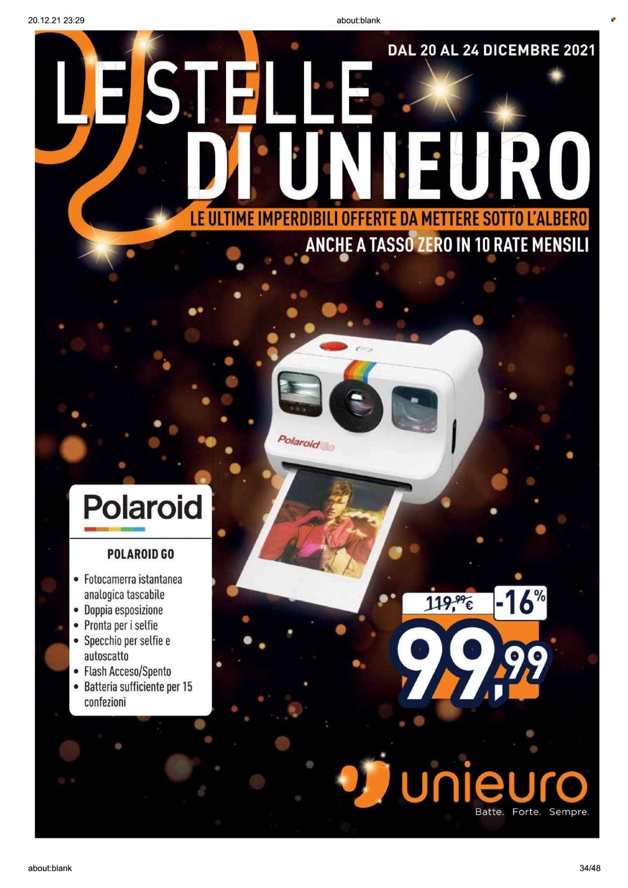Volantino Unieuro - 20/12/2021 - 24/12/2021. Pagina 34
