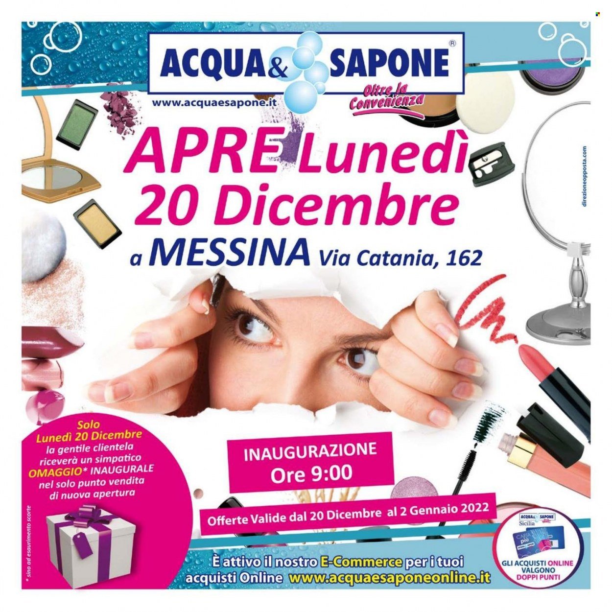 Volantino Acqua & Sapone - 20/12/2021 - 2/1/2022 - Prodotti in offerta - sapone. Pagina 1.