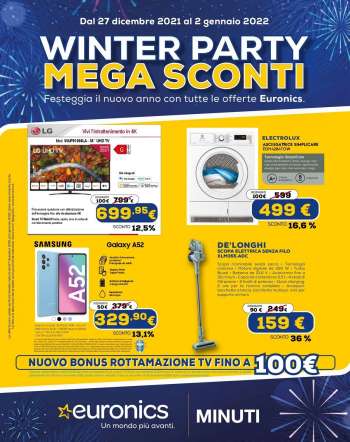 Volantino Euronics - 27/12/2021 - 2/1/2022.