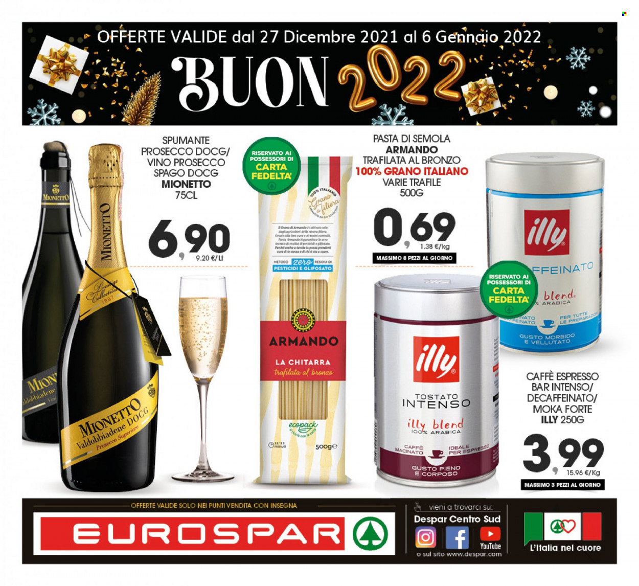 Volantino Eurospar - 27/12/2021 - 6/1/2022. Pagina 1