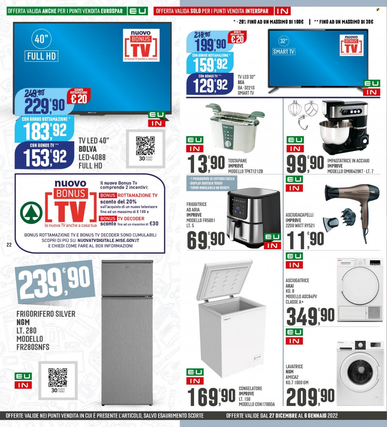 Volantino Eurospar - 27/12/2021 - 6/1/2022. Pagina 22