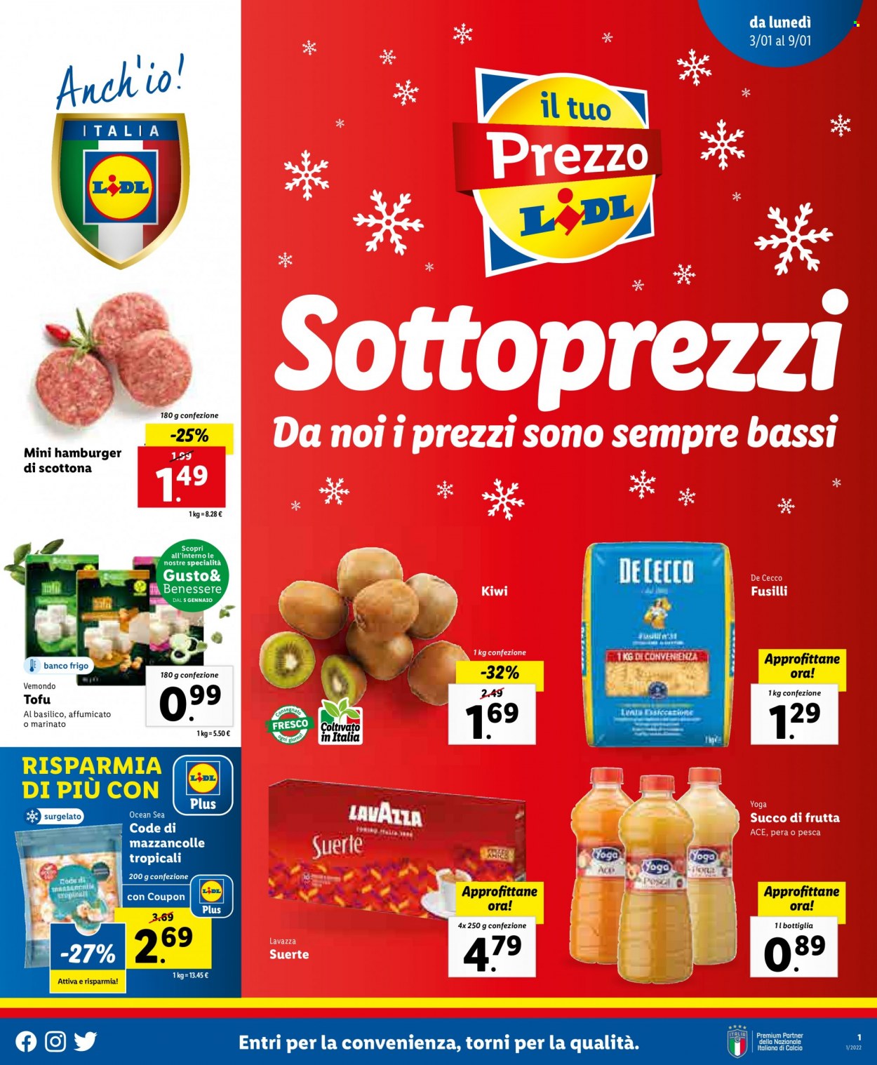 Volantino Lidl - 3/1/2022 - 9/1/2022. Pagina 1