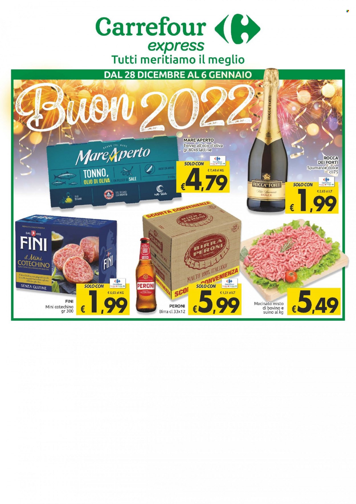 Volantino Carrefour - 28/12/2021 - 6/1/2022. Pagina 1