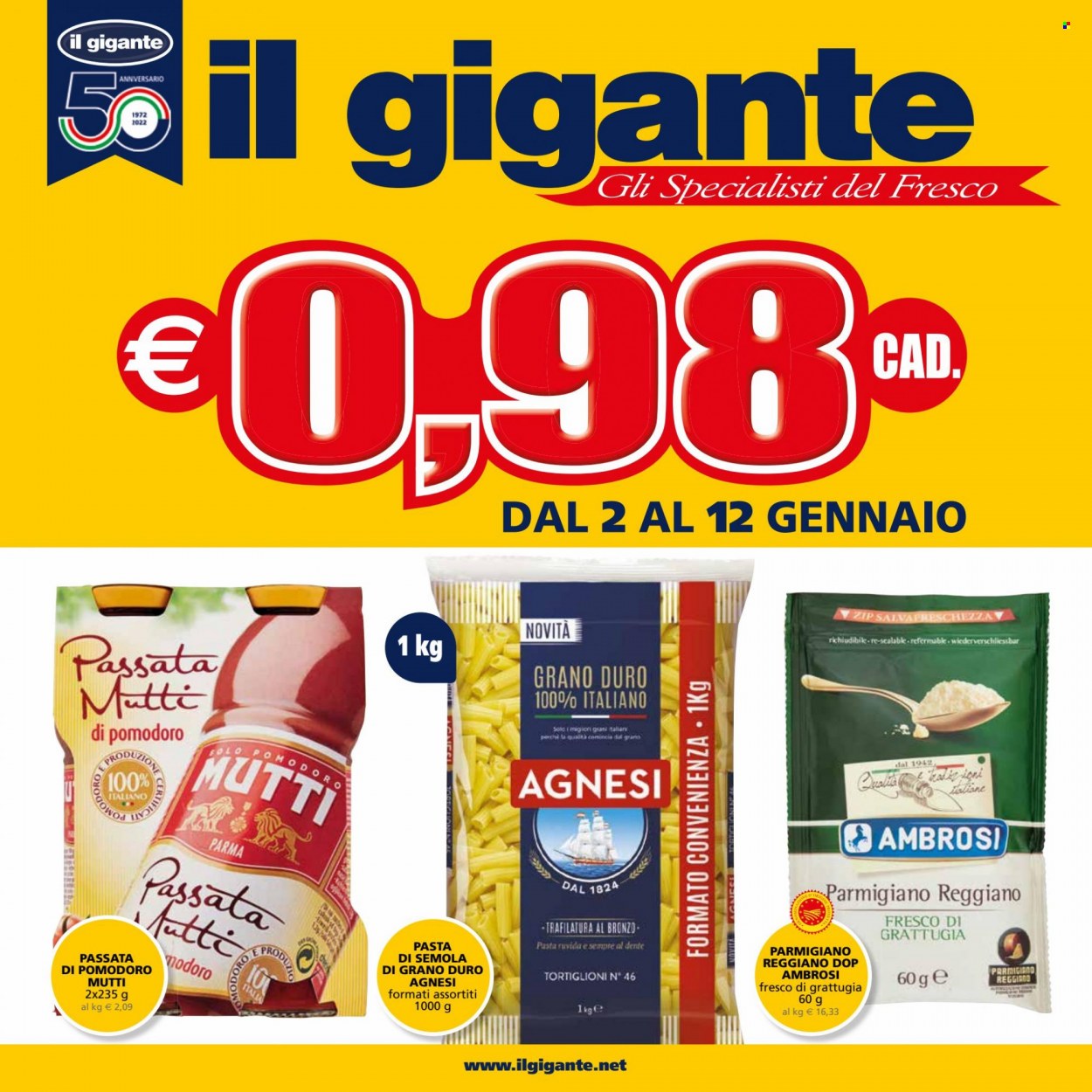 Volantino Il Gigante - 2/1/2022 - 12/1/2022. Pagina 1