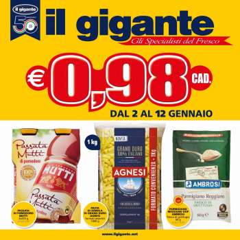 Volantino Il Gigante - 2/1/2022 - 12/1/2022.