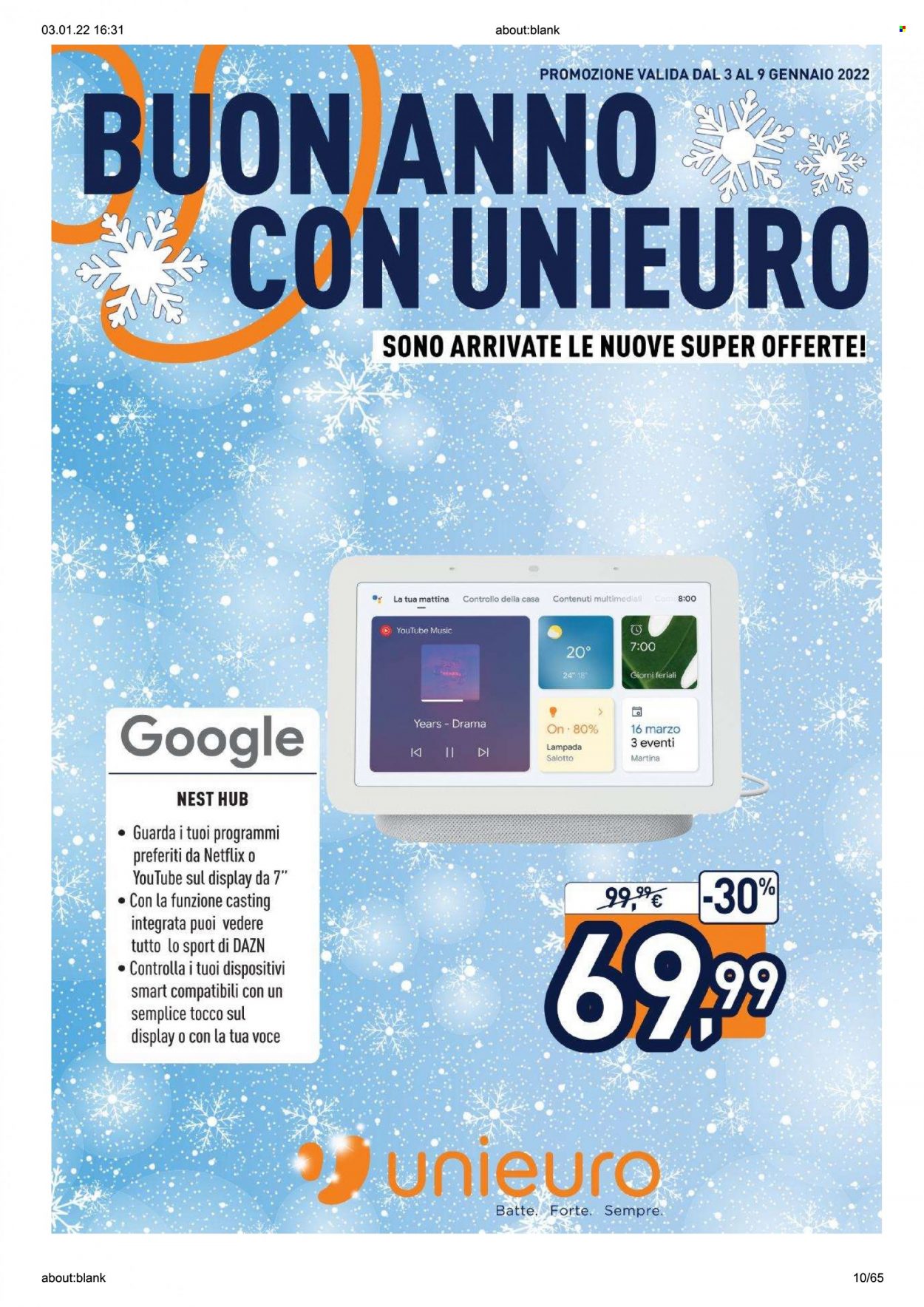 Volantino Unieuro - 3/1/2022 - 9/1/2022. Pagina 10