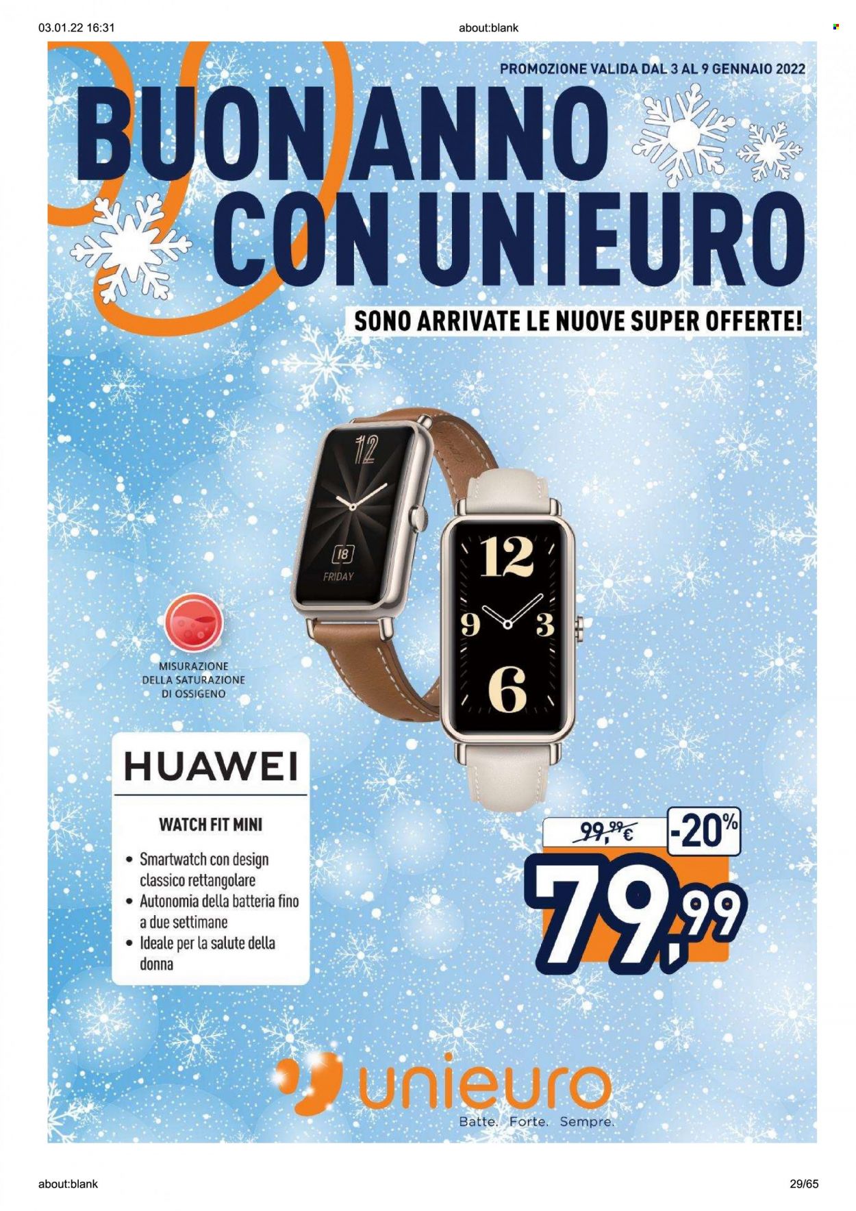 Volantino Unieuro - 3/1/2022 - 9/1/2022. Pagina 29