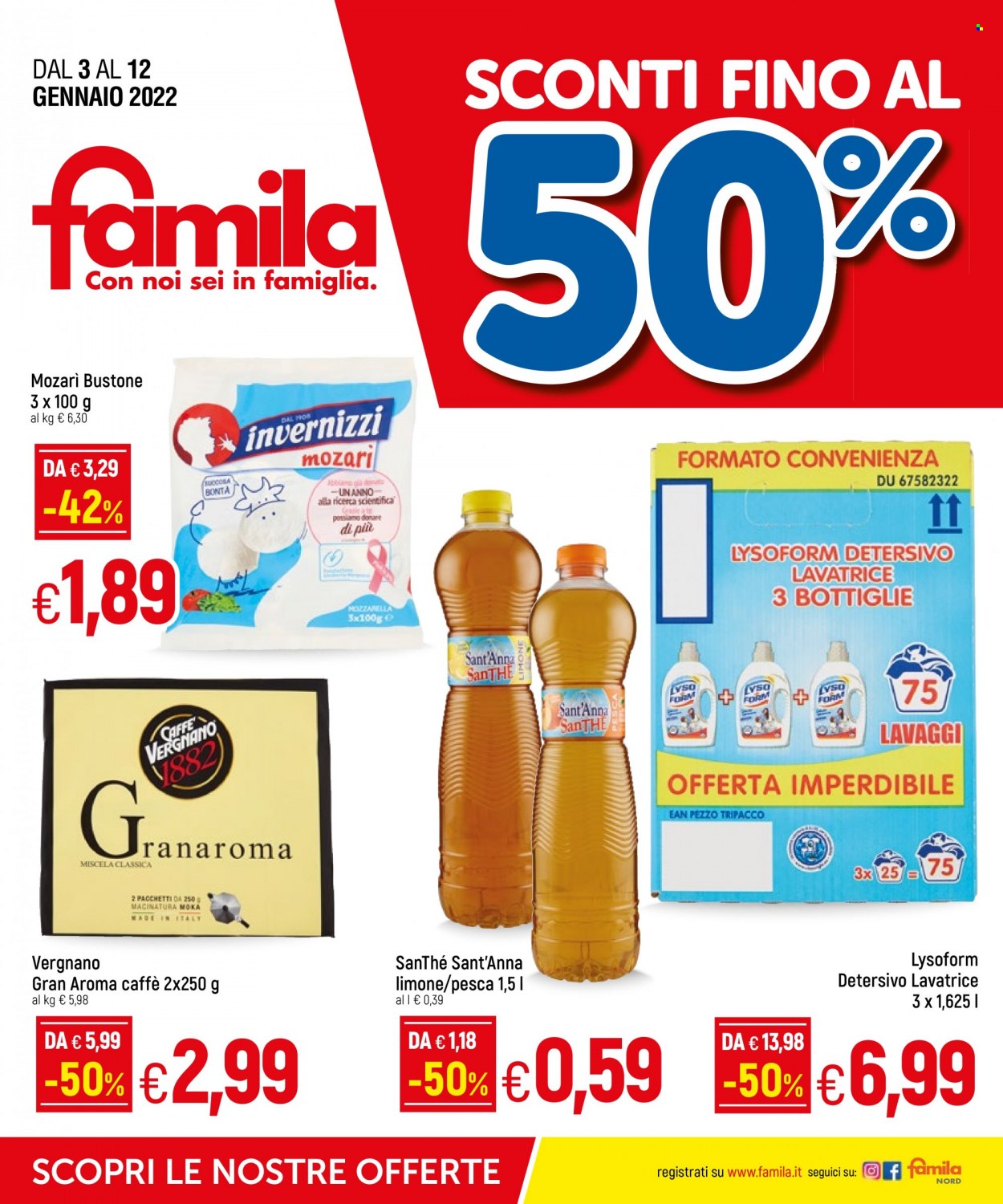 Volantino Famila - 3/1/2022 - 12/1/2022. Pagina 1