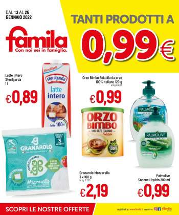 Volantino Famila - 13/1/2022 - 26/1/2022.