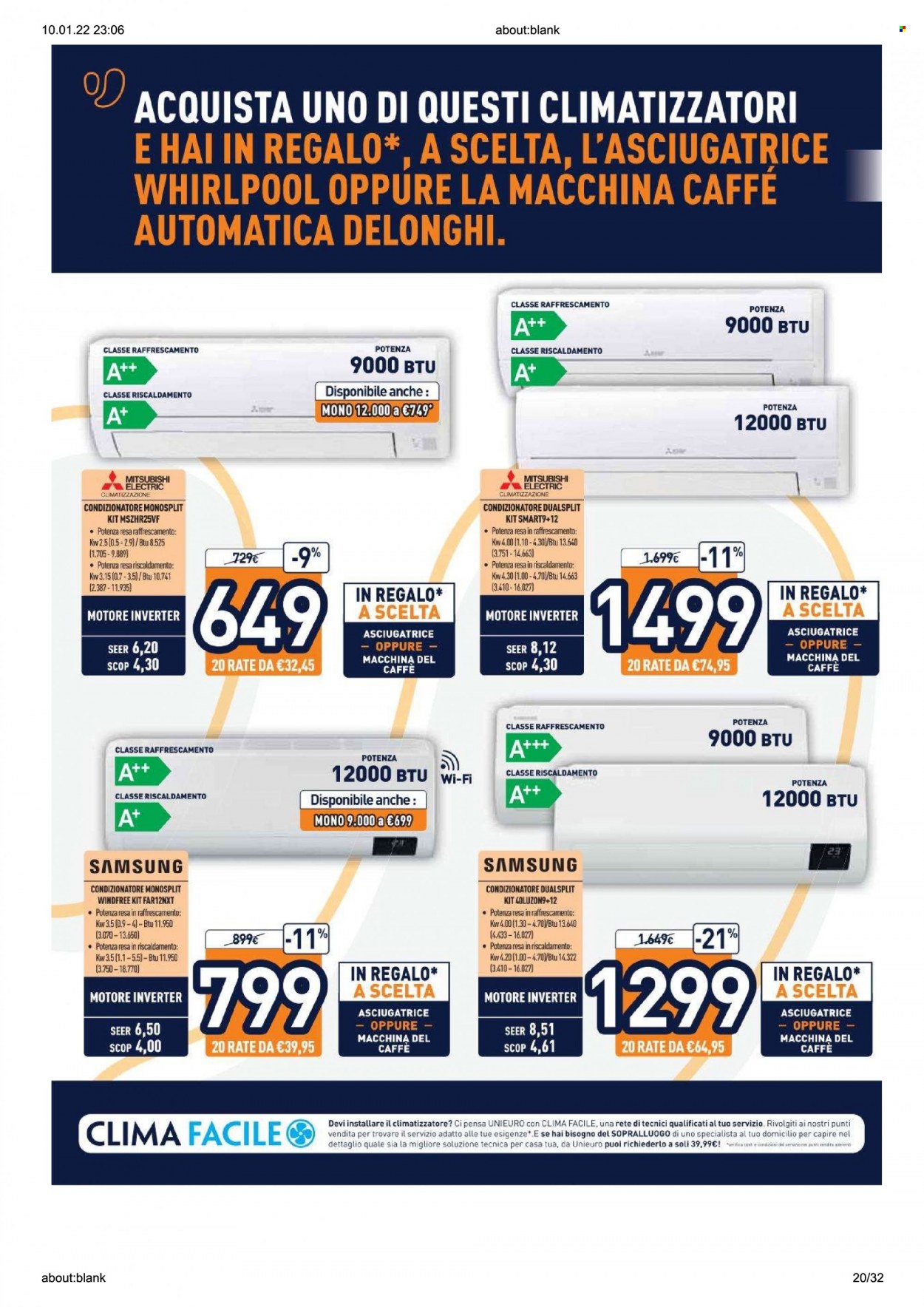 Volantino Unieuro - 10/1/2022 - 27/1/2022. Pagina 20