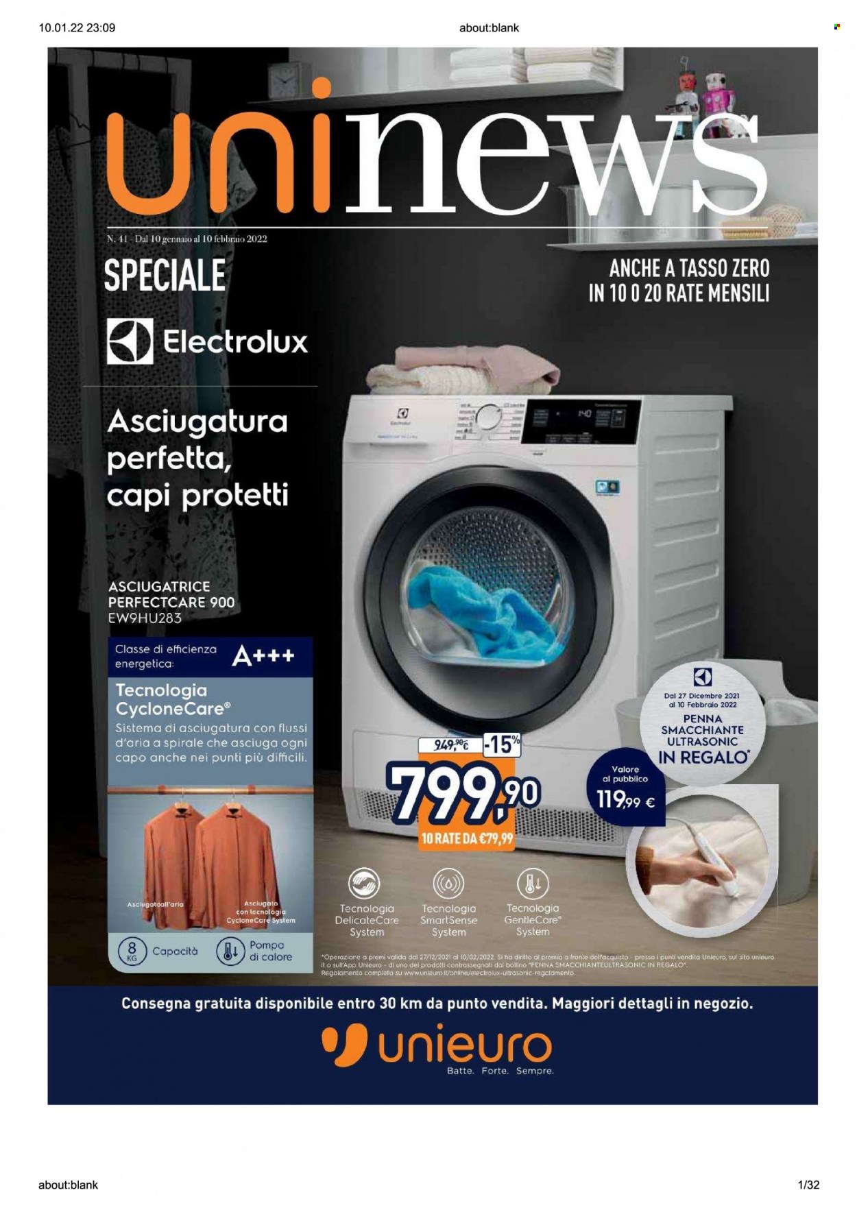 Volantino Unieuro - 10/1/2022 - 10/2/2022. Pagina 1