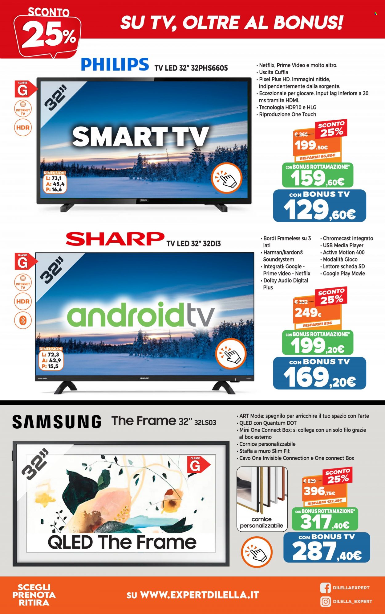 thumbnail - Volantino Expert - 12/1/2022 - 16/1/2022 - Prodotti in offerta - Samsung, Philips, Sharp, Smart TV, LED TV, televisore, Google Chromecast. Pagina 4.