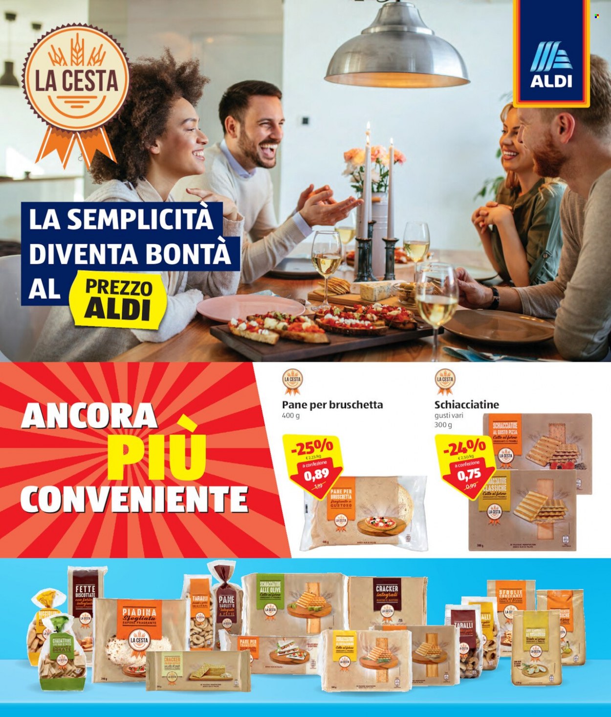 thumbnail - Volantino Aldi - 17/1/2022 - 23/1/2022 - Prodotti in offerta - crackers, fette biscottate, pane, bauletto, piadine, taralli. Pagina 5.