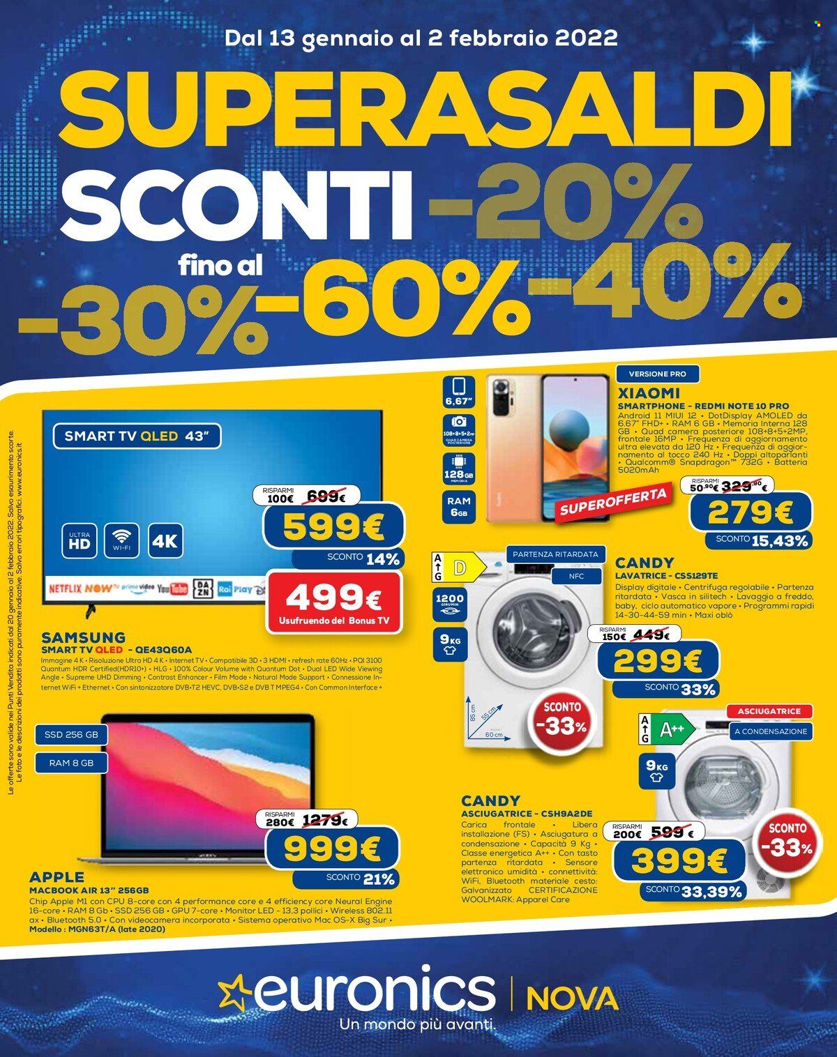 Volantino Euronics - 13/1/2022 - 2/2/2022. Pagina 1