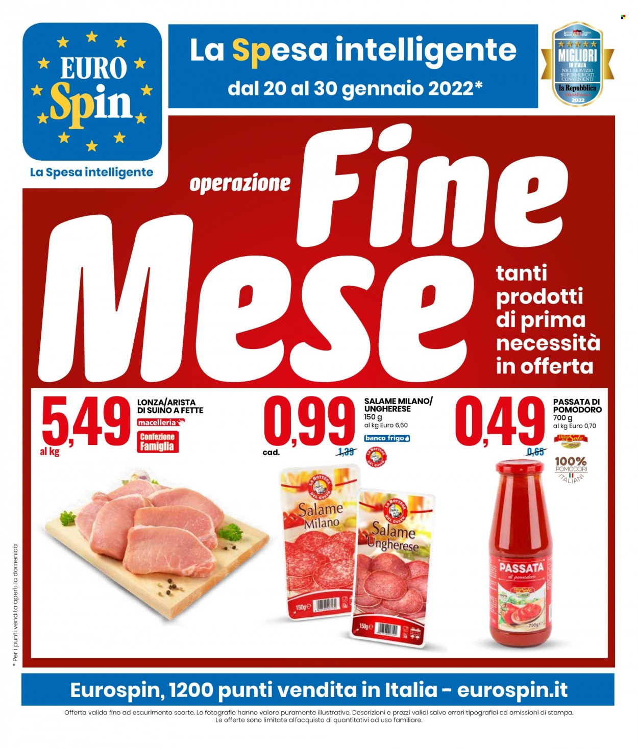 Volantino EuroSpin - 20/1/2022 - 30/1/2022. Pagina 1